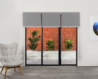 Roller blinds 1/3, 1/3, 1/3, front rolled