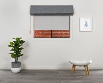 Single roller blind, front rolled, reveal fit, Roman blind, face fit