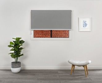 Single roller blind, front rolled, face fit