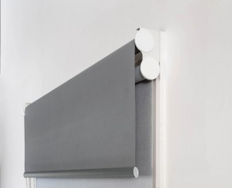 Dual roller blinds, dual reverse brackets, face fit