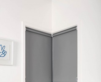 Single roller blinds, back rolled, butt and through installed, reveal fit